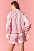 Satin Floral PJ Set By Peach Love California
