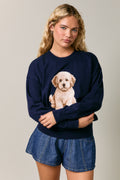 Golden Doodle Long Sleeve Crew Neck Sweater