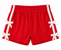 Girls Bow Detail Side Stripe Knit Shorts