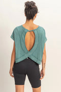 Amy Acid Wash Open Back Top