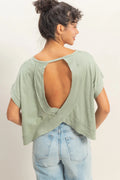 Amy Acid Wash Open Back Top