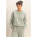 Raw Edge Detail Burnout Sweatshirt