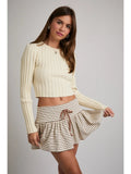 Andrea Shirred Long Sleeve Top