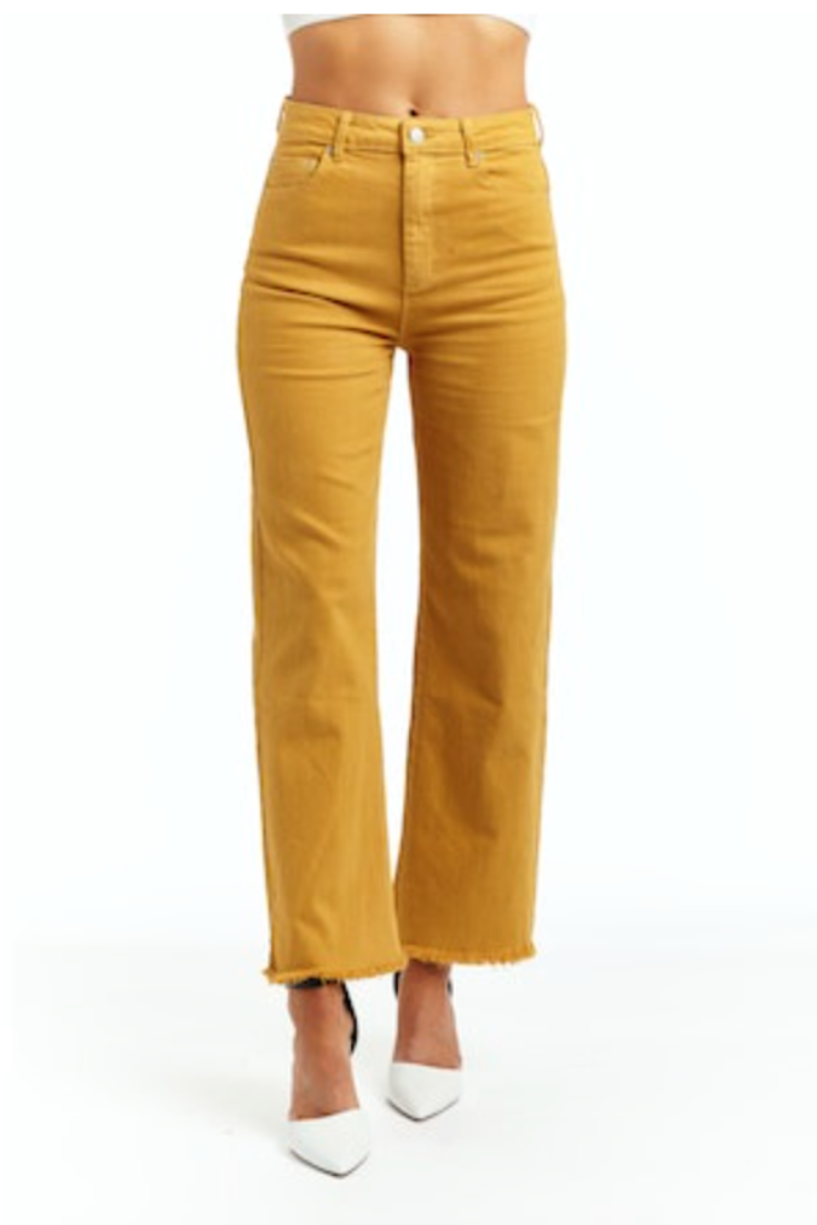 Alice High Rise Denim in Gold by Tractr