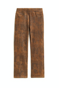 Tractr Vintage Pull On Suede Crop Flare Pants