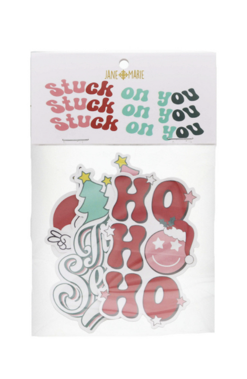 Retro Christmas Stickers Set