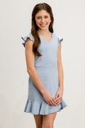 The Fiona Dress in Light Blue by Miss Behave
