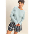 Chic Open Back Knit Long Sleeve Top