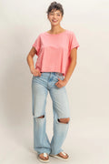 Amy Acid Wash Open Back Top