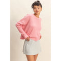 Chic Open Back Knit Long Sleeve Top