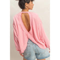 Kate Oversized Cross Detail Open Back Sweatshirt