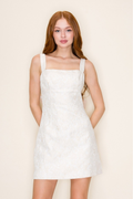 Mallory Tie Back Jacquard Mini Dress