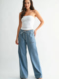 Tie Utility Pocket Denim Pant