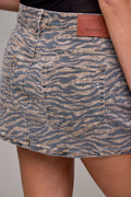 Tiger Print Mini Skirt by Hidden