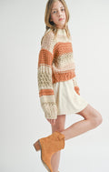 Tween Butter Pecan Chunky Sweater by Sadie & Sage