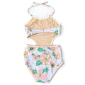 Retro Floral Tween Crochet One Piece Swimsuit