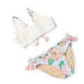 Retro Floral Tween Crochet Two Piece Swimsuit