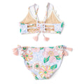 Retro Floral Tween Crochet Two Piece Swimsuit