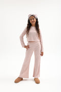 Hacci Rib Exposed Seam Pants by TENLY