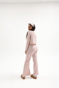 Hacci Rib Exposed Seam Pants by TENLY