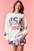 USA Patchwork Sweatshirt by Peach Love California