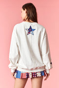 USA Patchwork Sweatshirt by Peach Love California