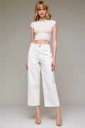 Nori Sea Salt WIde Leg Crop Jean By Hidden