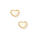 Nora Heart Stud in White by Linny Co