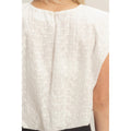 Bubble Hem Cotton Eyelet Sleeveless Top
