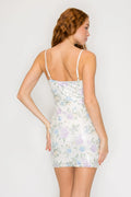 The Bailey Floral Sequin Sweetheart Dress