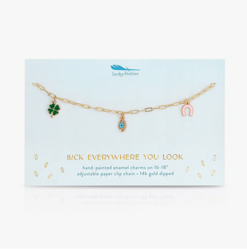 Enamel Treasure Necklaces by Lucky Feather