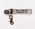 Words To Live By Canvas Keychains