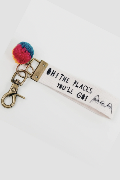 Words To Live By Canvas Keychains